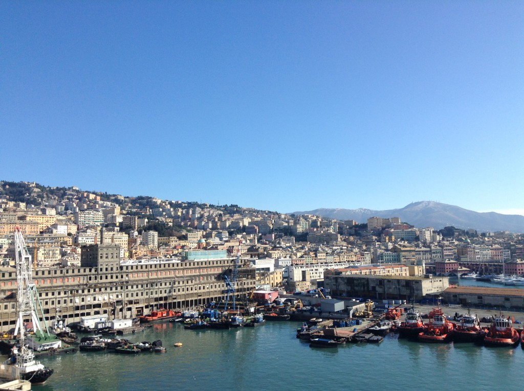 Genua, Sicht vom Schiff