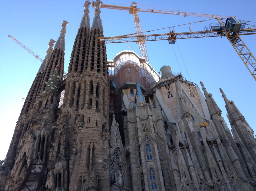 Barcelona, La Sagrada Familia, im Bau